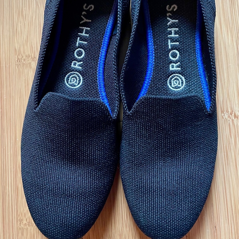Rothy’s black loafers, size 8